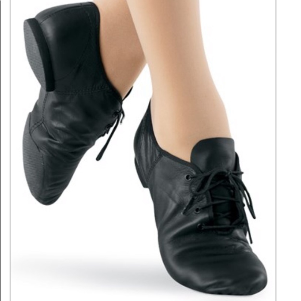 NEW Capezio Jazz Shoe Oxford Leather Black